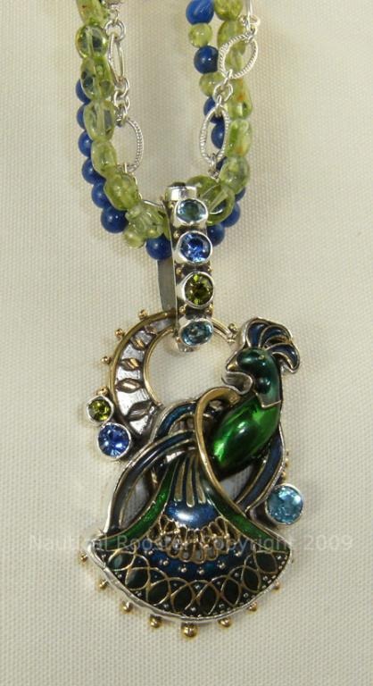Mars & Valentine Majestic Peacock Necklace