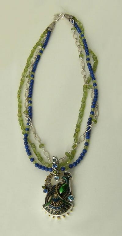 Mars & Valentine Majestic Peacock Necklace