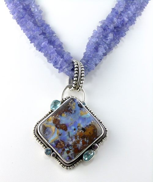 Painted Desert Opal Gemstone Necklace
