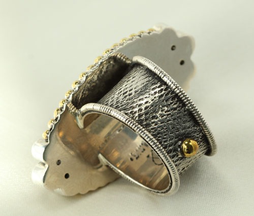 Cocoa Ring with Gemstones