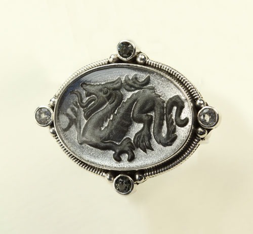 Hematite Dragon Ring
