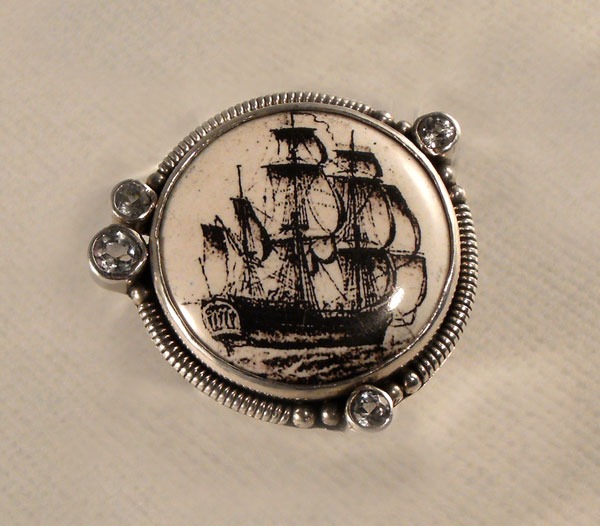 Mars & Valentine Black & White Nautical Ring