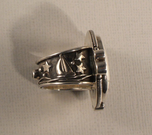 Mars & Valentine Black & White Nautical Ring