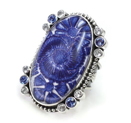 Mars & Valentine Kyanos Large Statement Ring--Formerly 235.00