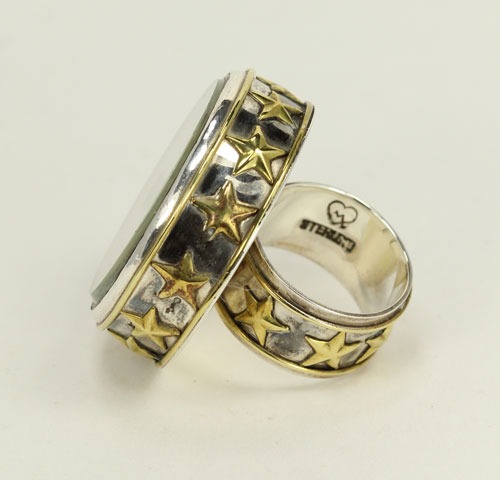 Mars & Valentine Antique Compass Statement Ring