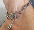 Amy Kahn Russell Sterling Silver Bracelet Adjustable Length 