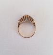 Sapphire & Diamond Ring in 14k Gold      Size 5.5