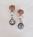 Echo of the Dreamer Petite Red Shell Post Dangle Earrings