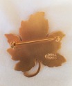 Vintage Metropolitan Museum of Art Enamel Leaf Pin
