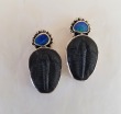 Echo of the Dreamer Peruvian Opal & Ancient Trilobite Post Earrings