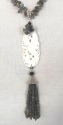 Labradorite & Hand Carved Bone Necklace