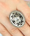 Echo of the Dreamer Gray Mother of Pearl Large Statement Ring
