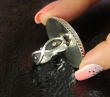 Echo of the Dreamer Gray Mother of Pearl Large Statement Ring