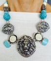 Amy Kahn Russell Sterling Silver Lion Statement Collar