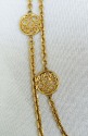 Vintage Gold Tone Necklace with Medallions