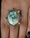 Mars & Valentine Antique English Porcelain Statement Ring