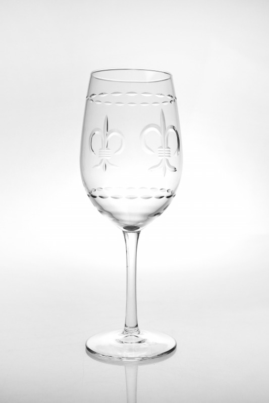 Fleur De Lis 12 oz. White Wine Glass