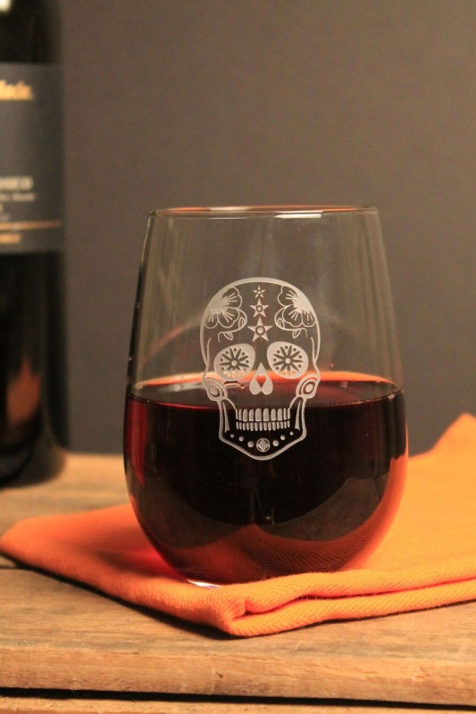 Sugar Skull 17 oz. Wine Tumbler