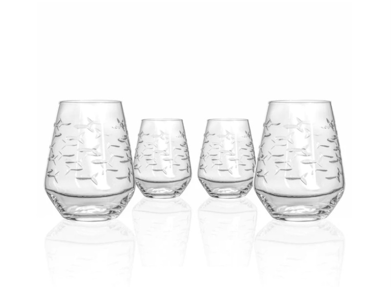 Rolf School of Fish 18 oz. Stemless Wine
