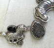 Amy Kahn Russell Black & Silver Safari Necklace