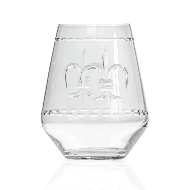 Rolf Fleur de Lis 18 oz.Stemless Wine Tumbler