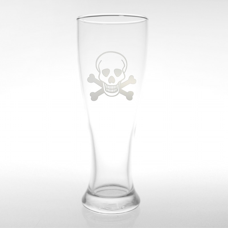 Rolf Skull & Cross Bones 16 oz. Footed Pilsner
