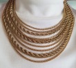 Vintage Monet Multistrand Goldtone Bracelet  