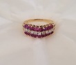 Ruby & Diamond Ring in 14k Gold   SIZE 6