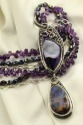 ECHO OF THE DREAMER Agate Drusy, Boulder Opal, & Amethyst Pendant Necklace--ORIGINALLY $725.00--NOW 25% OFF