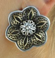 Amy Kahn Russell Large Flower Clip Earrings