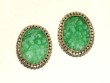 Amy Kahn Russell Vintage Pressed Glass Clip Earrings