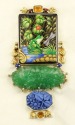 Vintage Pressed Glass Clip Earrings