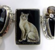 Hand Painting on Black Onyx 