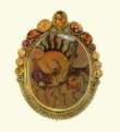 Paleozoic Era Ammonite Fossil Pin-Pendant Necklace