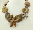Amy Kahn Russell Opalized Ammonite Fossil Statement Necklace