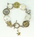 Mars & Valentine Anchor Bracelet with Mother of Pearl