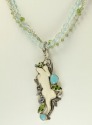 Echo of the Dreamer Carved Lizard Necklace with Andean Opal