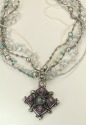 Antique Diamond Micro-Mosaic Necklace with Bird Design