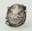 Antique Dove Cameo Ring  
