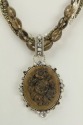 Antique Vulcanite Primrose Cameo Necklace