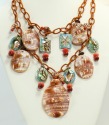 Porcelain, Shell & Apple Coral Necklace  