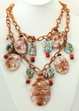 Porcelain, Shell & Apple Coral Necklace  