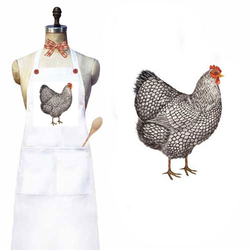 Rooster Cotton Apron with Pockets