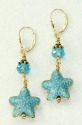 Amy Kahn Russell Aqua Starfish Lever Back Dangles