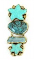 Amy Kahn Russell Aqua Starfish & Turquoise Pin-Pendant