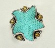 Amy Kahn Russell Aqua Starfish & Turquoise Pin-Pendant