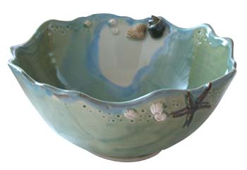 Mussels and More Aqua/ Blue Surf Bowl