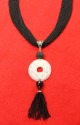 Asian Inspired Black & White Necklace