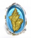 Mars & Valentine Seashell Cabochon Statement Rino