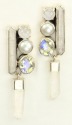 Moonstone & Aura Crystal Clip Dangle Earrings